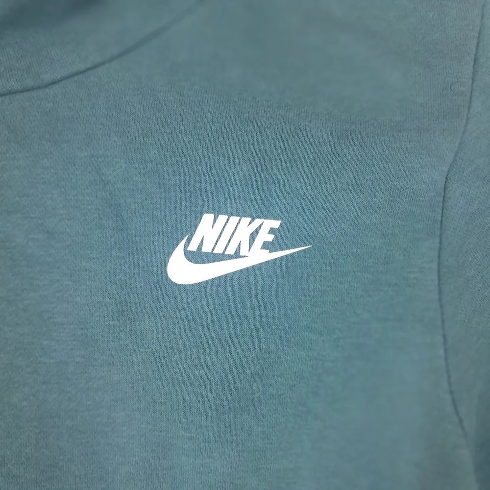 Nike Club Fleece Cowl Neck Pullover Women's Teal Aqua Athleisure Hoodie Size L
